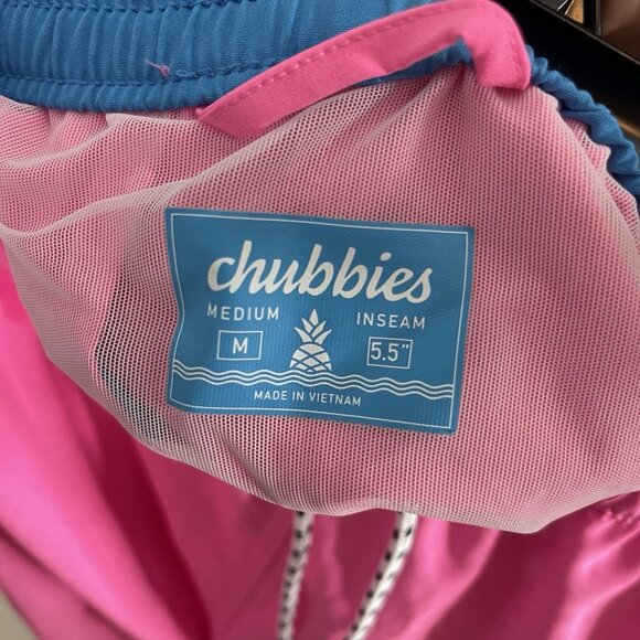Chubbies Size Medium 5.5" Inseam Pink Lined Swim Trunks - Picture 5 of 5